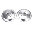 Load image into Gallery viewer, PowerStop Rear Evolution Drilled &amp; Slotted Rotors - Main Product View