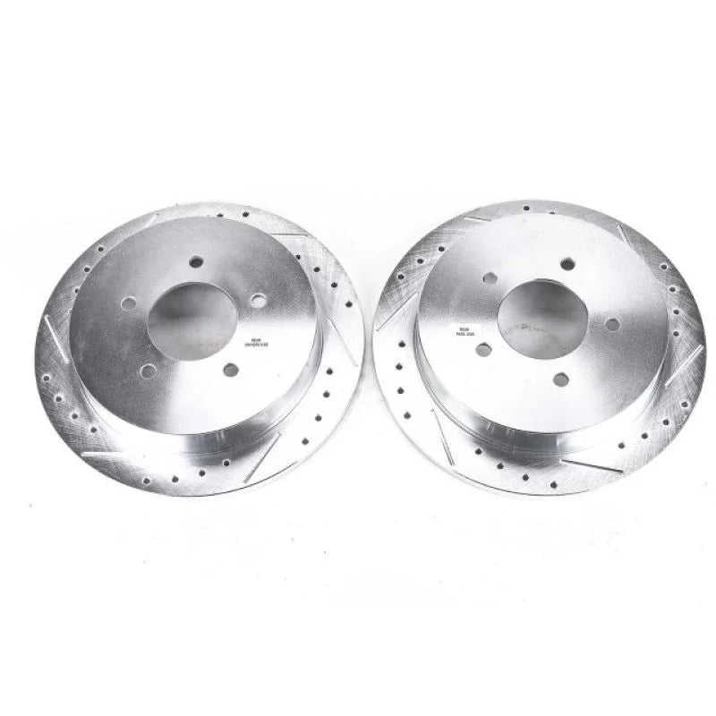 PowerStop Rear Evolution Drilled & Slotted Rotors - Main Product View