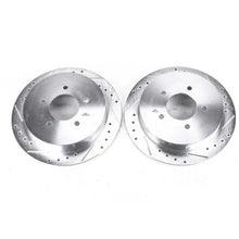Load image into Gallery viewer, PowerStop Rear Evolution Drilled &amp; Slotted Rotors - Main Product View