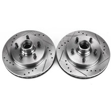 Load image into Gallery viewer, PowerStop Rear Evolution Drilled &amp; Slotted Rotors - Main Product View