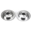 Load image into Gallery viewer, PowerStop Rear Evolution Drilled &amp; Slotted Rotors - Main Product View
