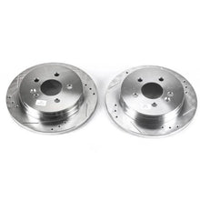 Load image into Gallery viewer, PowerStop Rear Evolution Drilled &amp; Slotted Rotors - Main Product View