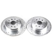 Load image into Gallery viewer, PowerStop Rear Evolution Drilled &amp; Slotted Rotors - Main Product View