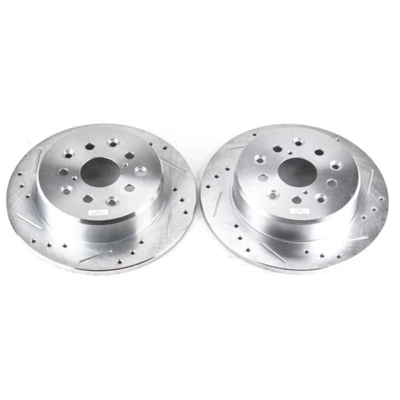 PowerStop Rear Evolution Drilled & Slotted Rotors - Main Product View
