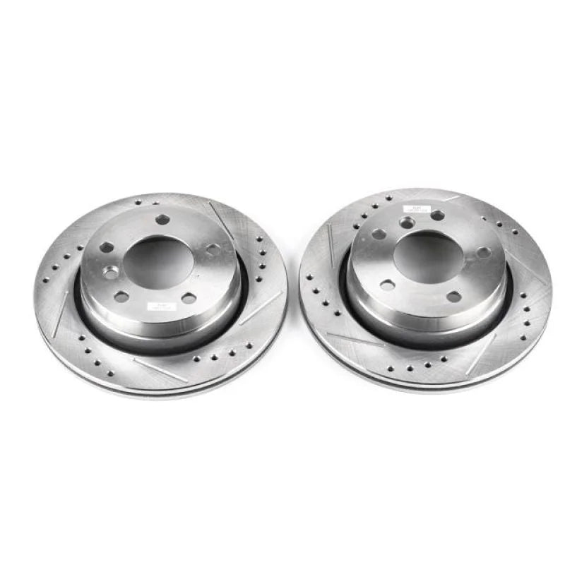 PowerStop Rear Evolution Drilled & Slotted Rotors - Main Product View