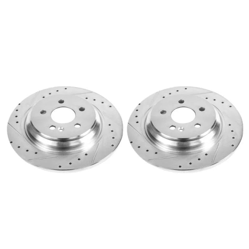 PowerStop Rear Evolution Drilled & Slotted Rotors - Main Product View