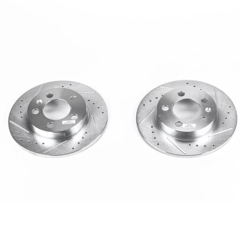 PowerStop Rear Evolution Drilled & Slotted Rotors - Pair fits 2000-2006 Audi TT / TT Quattro - Main Product View