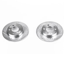 Load image into Gallery viewer, PowerStop Rear Evolution Drilled &amp; Slotted Rotors - Pair fits 2000-2006 Audi TT / TT Quattro - Main Product View