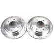 Load image into Gallery viewer, PowerStop Rear Evolution Drilled &amp; Slotted Rotors - Pair fits 2000-2006 Mitsubishi Montero - Main Product View