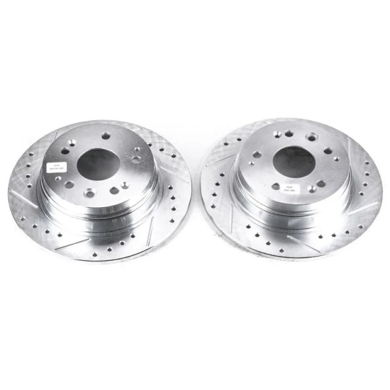 PowerStop Rear Evolution Drilled & Slotted Rotors - Pair fits 2001-2003 Acura CL - Main Product View