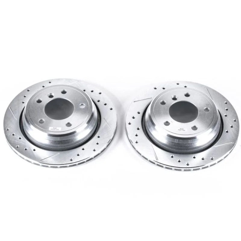 PowerStop Rear Evolution Drilled & Slotted Rotors - Main Product View