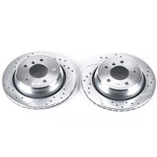 Load image into Gallery viewer, PowerStop Rear Evolution Drilled &amp; Slotted Rotors - Main Product View