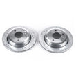 Load image into Gallery viewer, PowerStop Rear Evolution Drilled &amp; Slotted Rotors - Pair fits 2001-2005 BMW 325XI - Main Product View