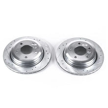 Load image into Gallery viewer, PowerStop Rear Evolution Drilled &amp; Slotted Rotors - Pair fits 2001-2005 BMW 325XI - Main Product View