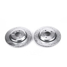 Load image into Gallery viewer, PowerStop Rear Evolution Drilled &amp; Slotted Rotors - Main Product View