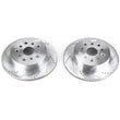 Load image into Gallery viewer, PowerStop Rear Evolution Drilled &amp; Slotted Rotors - Pair fits 2001-2006 Lexus LS430 - Main Product View