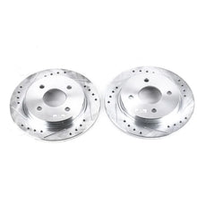 Load image into Gallery viewer, PowerStop Rear Evolution Drilled &amp; Slotted Rotors - Pair fits 2001-2007 2014-2019 Ford Fiesta / Focus - Main Product View
