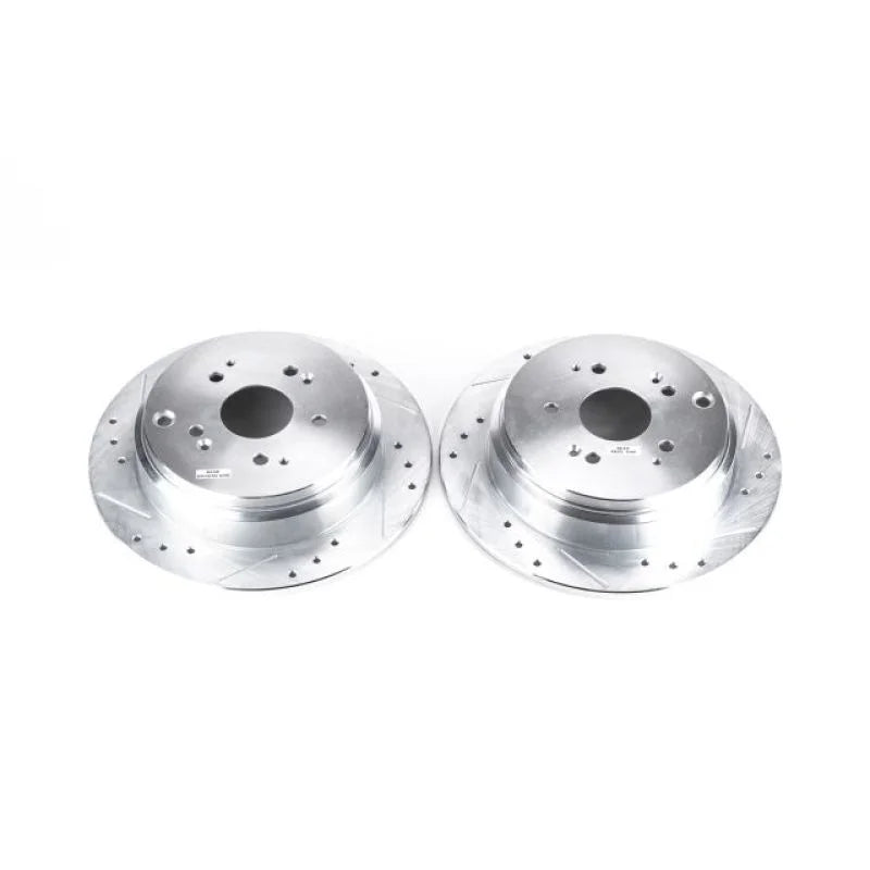 PowerStop Rear Evolution Drilled & Slotted Rotors - Main Product View