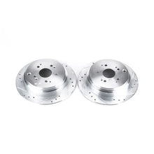 Load image into Gallery viewer, PowerStop Rear Evolution Drilled &amp; Slotted Rotors - Main Product View