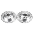 Load image into Gallery viewer, PowerStop Rear Evolution Drilled &amp; Slotted Rotors - Pair fits 2002-2004 Honda CR-V EX - Main Product View