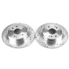 Load image into Gallery viewer, PowerStop Rear Evolution Drilled &amp; Slotted Rotors - Pair fits 2002-2004 Honda CR-V EX - Main Product View