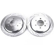 Load image into Gallery viewer, PowerStop Rear Evolution Drilled &amp; Slotted Rotors - Main Product View