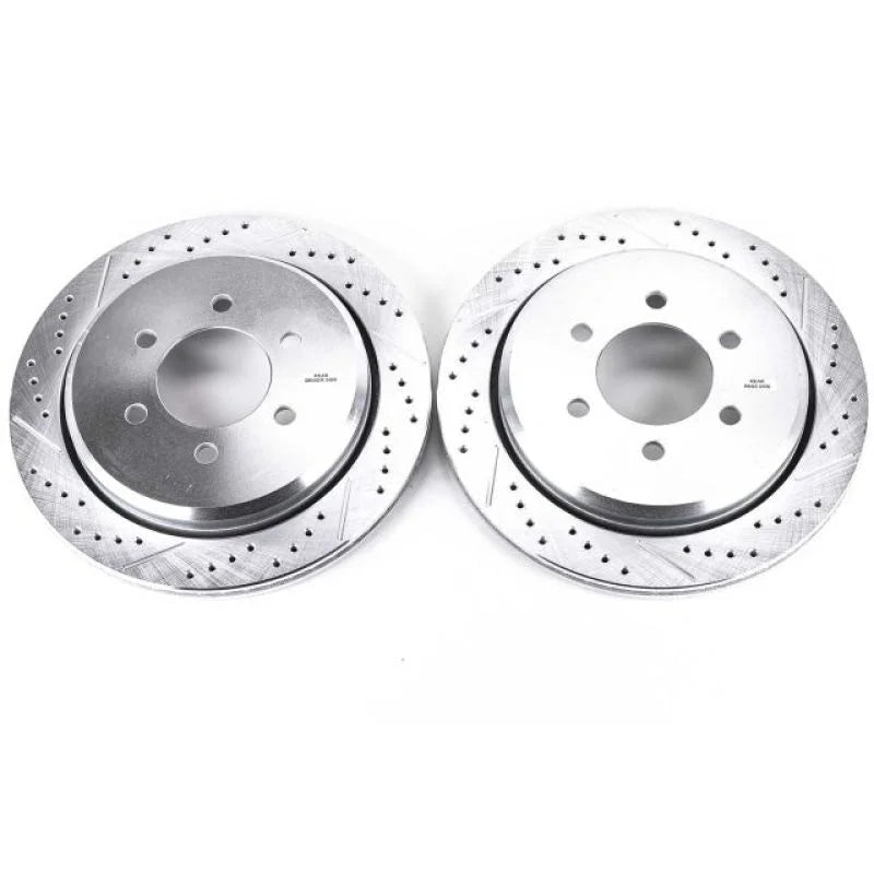 PowerStop Rear Evolution Drilled & Slotted Rotors - Main Product View