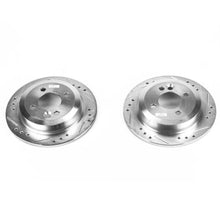 Load image into Gallery viewer, PowerStop Rear Evolution Drilled &amp; Slotted Rotors - Pair fits 2002-2006 Mini Cooper - Main Product View