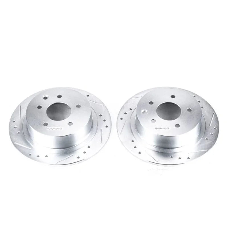 PowerStop Rear Evolution Drilled & Slotted Rotors - Main Product View