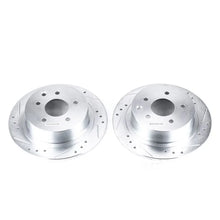 Load image into Gallery viewer, PowerStop Rear Evolution Drilled &amp; Slotted Rotors - Main Product View