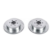 Load image into Gallery viewer, PowerStop Rear Evolution Drilled &amp; Slotted Rotors - Pair fits 2003 Dodge DURANGO R/T - Main Product View