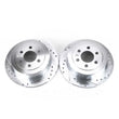 Load image into Gallery viewer, PowerStop Rear Evolution Drilled &amp; Slotted Rotors - Pair fits 2003-2004 Dodge Dakota - Main Product View