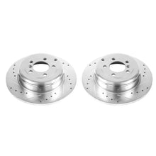 Load image into Gallery viewer, PowerStop Rear Evolution Drilled &amp; Slotted Rotors - Pair fits 2003-2005 Land Rover Range Rover Hse - Main Product View