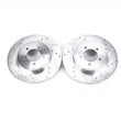 Load image into Gallery viewer, PowerStop Rear Evolution Drilled &amp; Slotted Rotors - Pair fits 2003-2005 Lincoln Aviator - Main Product View