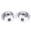 Load image into Gallery viewer, PowerStop Rear Evolution Drilled &amp; Slotted Rotors - Pair fits 2004-2005 Toyota RAV4 / 2005 Toyota RAV4 L - Main Product View