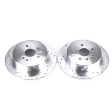 Load image into Gallery viewer, PowerStop Rear Evolution Drilled &amp; Slotted Rotors - Pair fits 2004-2005 Toyota RAV4 / 2005 Toyota RAV4 L - Main Product View