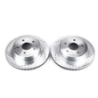 Load image into Gallery viewer, PowerStop Rear Evolution Drilled &amp; Slotted Rotors - Pair fits 2004-2006 Dodge Ram 1500 SRT-10 / Ram 1500 - Main Product View