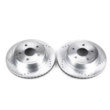 Load image into Gallery viewer, PowerStop Rear Evolution Drilled &amp; Slotted Rotors - Pair fits 2004-2006 Dodge Ram 1500 SRT-10 / Ram 1500 - Main Product View