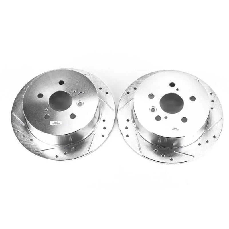 PowerStop Rear Evolution Drilled & Slotted Rotors - Main Product View