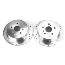 Load image into Gallery viewer, PowerStop Rear Evolution Drilled &amp; Slotted Rotors - Main Product View