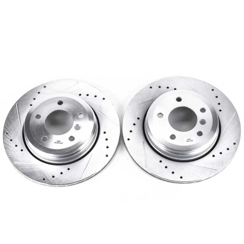 PowerStop Rear Evolution Drilled & Slotted Rotors - Main Product View
