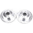 Load image into Gallery viewer, PowerStop Rear Evolution Drilled &amp; Slotted Rotors - Main Product View
