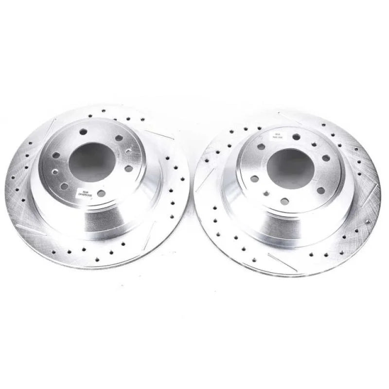 PowerStop Rear Evolution Drilled & Slotted Rotors - Main Product View