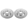 Load image into Gallery viewer, PowerStop Rear Evolution Drilled &amp; Slotted Rotors - Main Product View