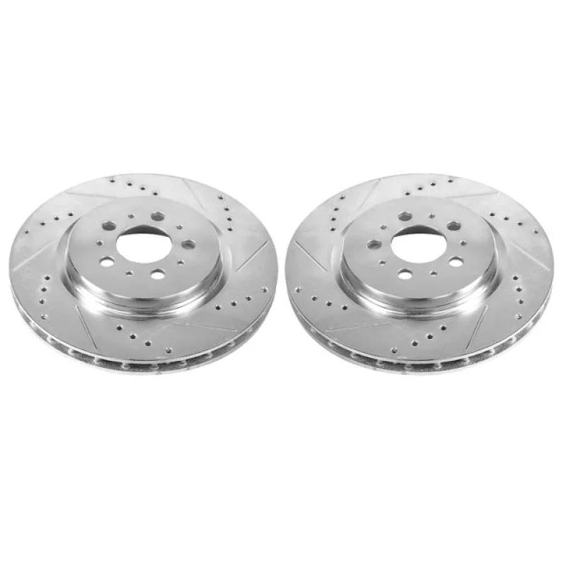 PowerStop Rear Evolution Drilled & Slotted Rotors - Main Product View