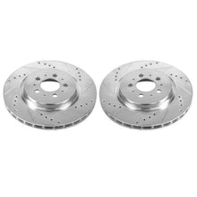 Load image into Gallery viewer, PowerStop Rear Evolution Drilled &amp; Slotted Rotors - Main Product View