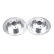Load image into Gallery viewer, PowerStop Rear Evolution Drilled &amp; Slotted Rotors - Main Product View