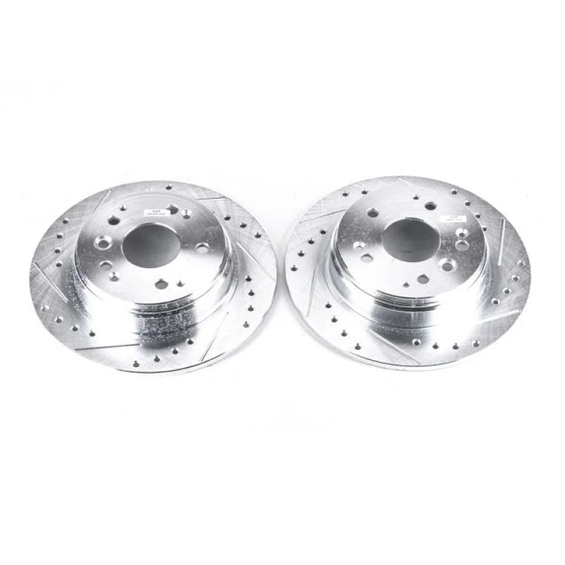 PowerStop Rear Evolution Drilled & Slotted Rotors - Main Product View