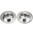 Load image into Gallery viewer, PowerStop Rear Evolution Drilled &amp; Slotted Rotors - Main Product View