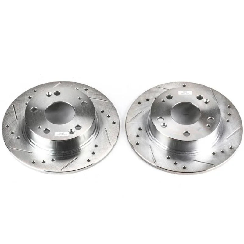 PowerStop Rear Evolution Drilled & Slotted Rotors - Main Product View